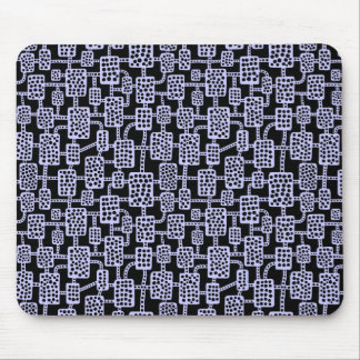 Abstract 041113 - Powder Blue on Black Mouse Pad