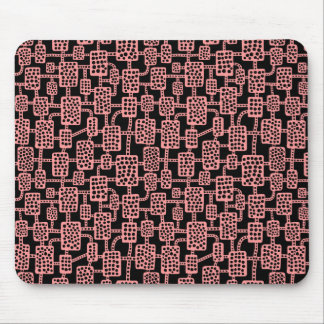 Abstract 041113 - Soft Pink on Black Mouse Pad