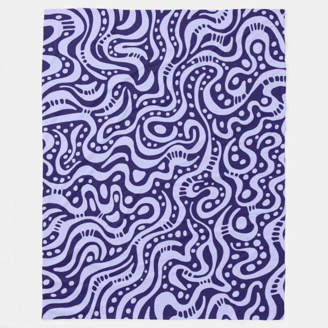 Abstract 041211 - Powder Blue on 150a51 Fleece Blanket (Front)