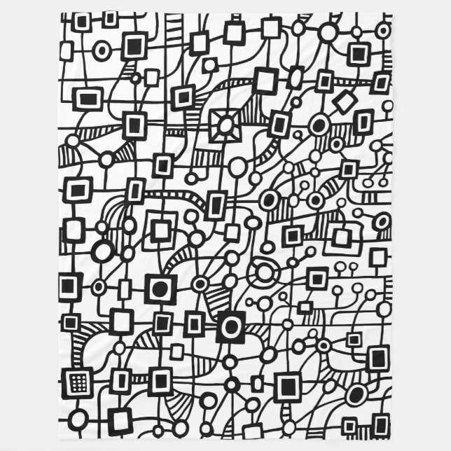 Abstract 070517 fleece blanket (Front)