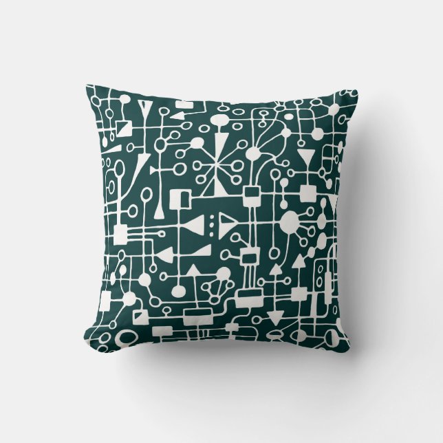 Abstract 090112 v13 throw pillow (Front)