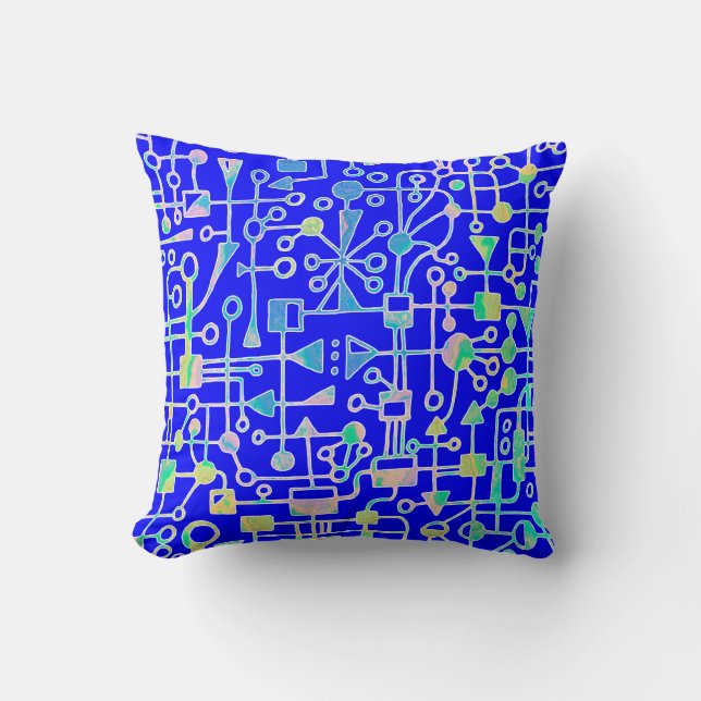 Abstract 090112 v4 throw pillow (Front)