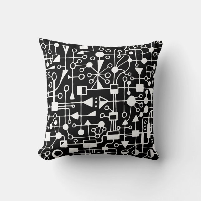 Abstract 090112 v7 throw pillow (Front)