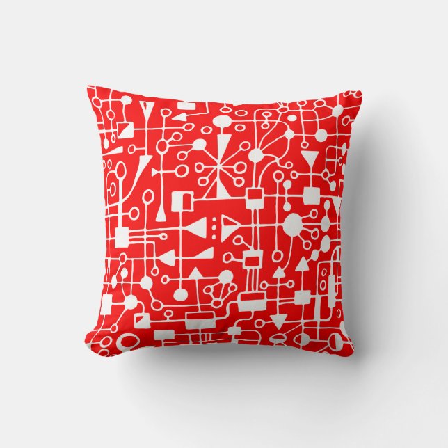 Abstract 090112 v9 throw pillow (Front)