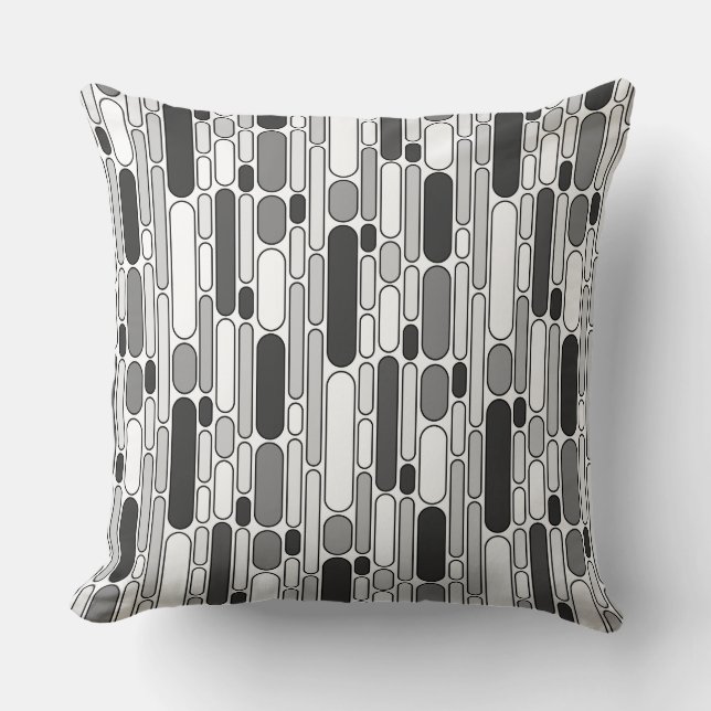 Abstract 100624 - Shades of Gray Throw Pillow (Front)