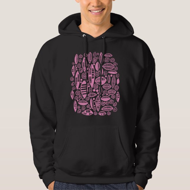 Abstract 100813 - Pink Hoodie (Front)