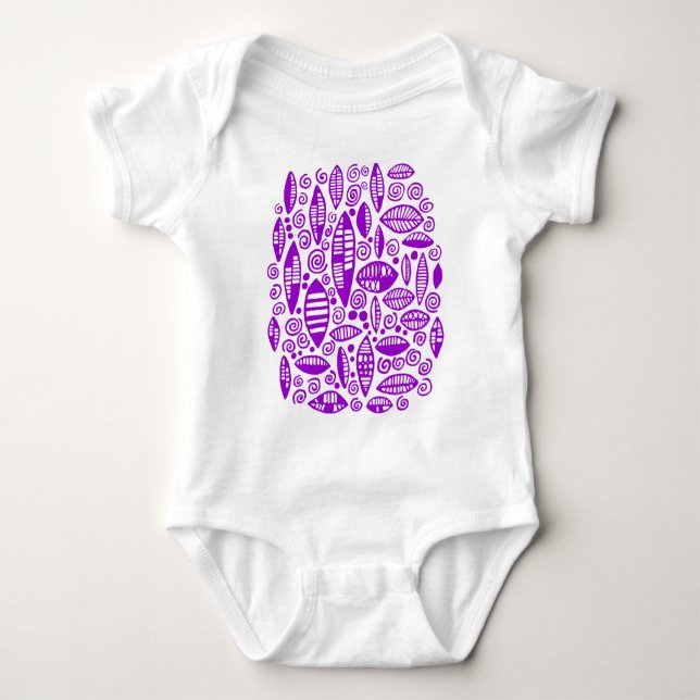 Abstract 100813 - Purple Baby Bodysuit (Front)
