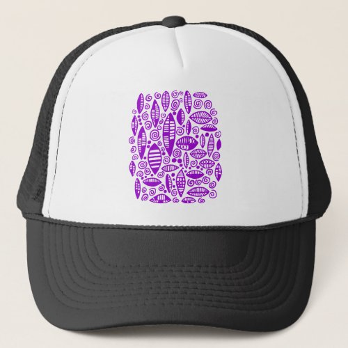 Abstract 100813 _ Purple Trucker Hat