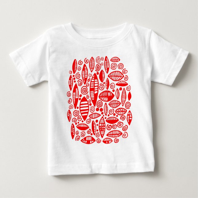 Abstract 100813 - Red Baby T-Shirt (Front)