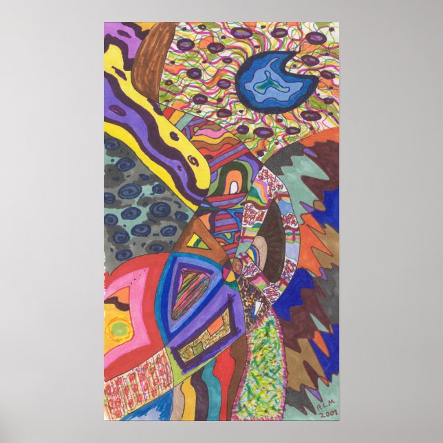 Abstract 109, original fine art poster (Front)