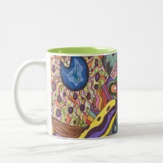 Abstract 109, original fine art Two-Tone coffee mug