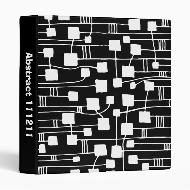 Abstract 111211 - White on Black (2in) Binder (Front/Spine)