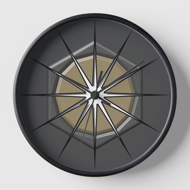 Abstract 12 point with 3d effect clock (Front)