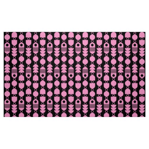 Abstract 140823 - Pink on Black Fabric