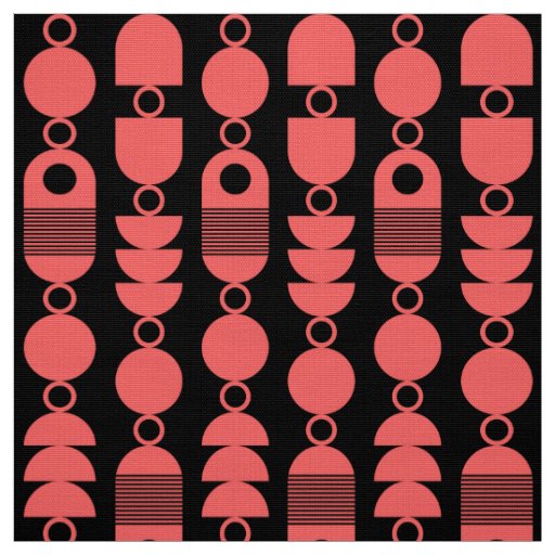 Abstract 140823 - Tropical Pink on Black Fabric