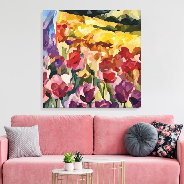 Abstract 14661 canvas print (Insitu(LivingRoom))