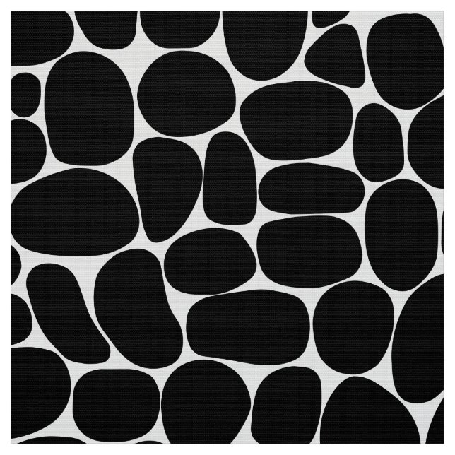 Abstract 160417 - Black on White Fabric (Swatch)