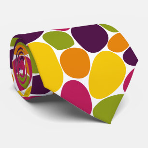 Abstract 160417 Large - Wine Gum Colors Neck Tie