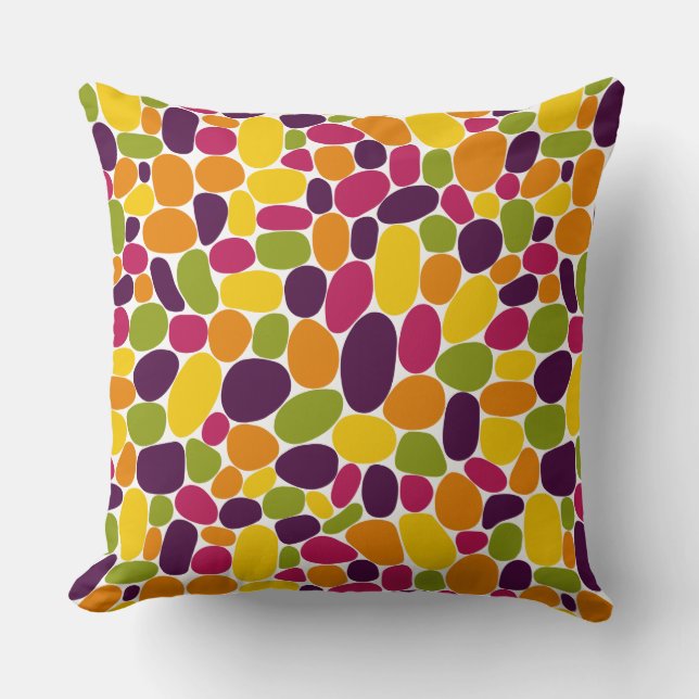 Abstract 160417 - Wine Gum Colors Throw Pillow (Front)
