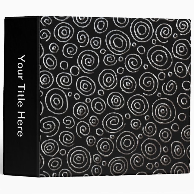 Abstract 181112 - Exotic Metal 3 Ring Binder (Front/Spine)
