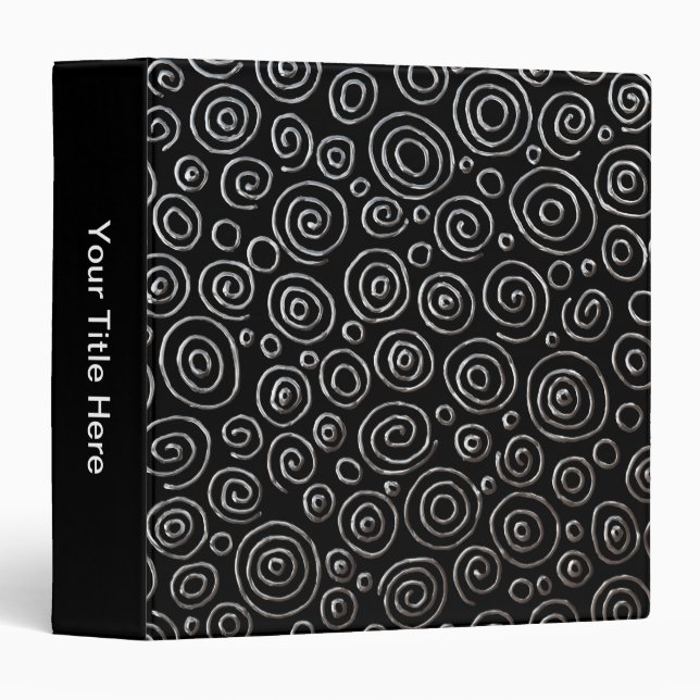 Abstract 181112 - Exotic Metal 3 Ring Binder (Front/Spine)
