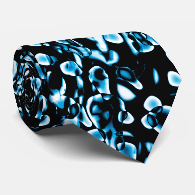 Abstract 190819 - 09 - Indigo Style Neck Tie (Rolled)