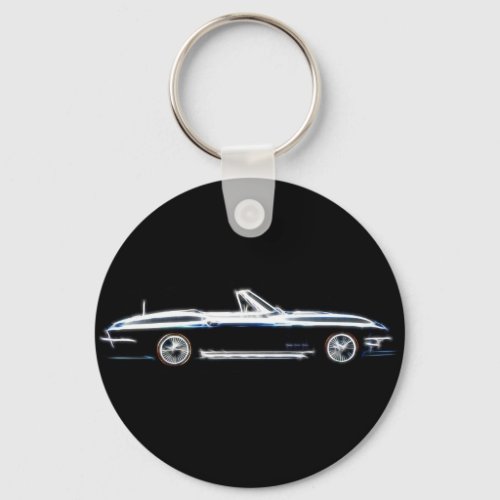 Abstract 1965 Chevrolet Corvette Stingray  Keych Keychain