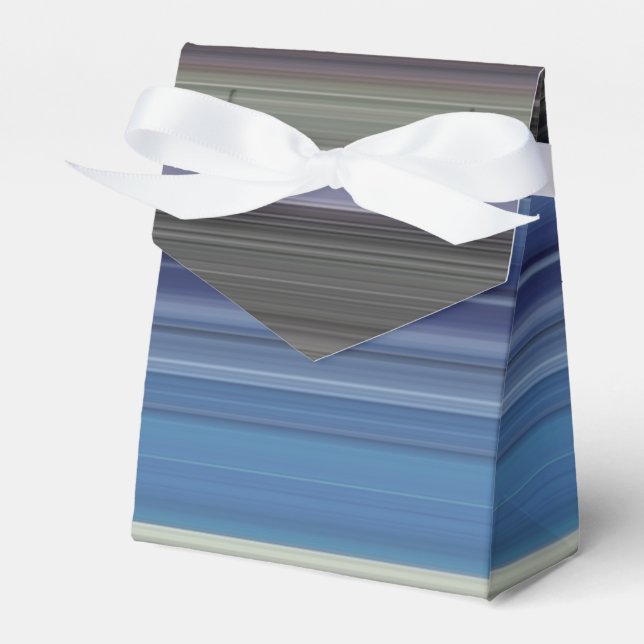 Abstract #1: Blue and gray Favor Boxes (Front Side)