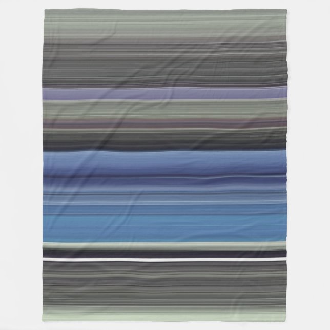 Abstract #1: Blue and gray Fleece Blanket (Front)