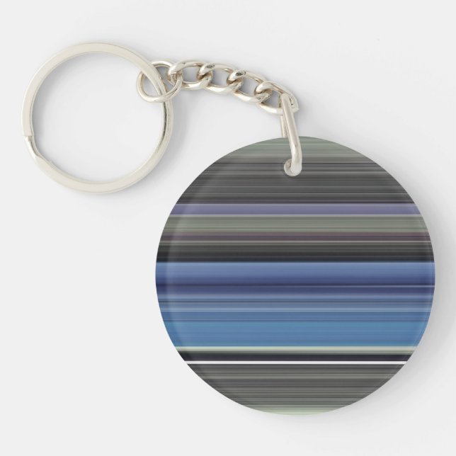 Abstract #1: Blue and gray Keychain (Front)