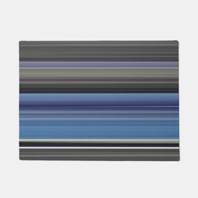 Abstract #1: Blue and grey Doormat (Front)