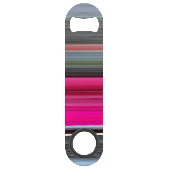 Abstract #1: Cerise and gray Bar Key (Back)