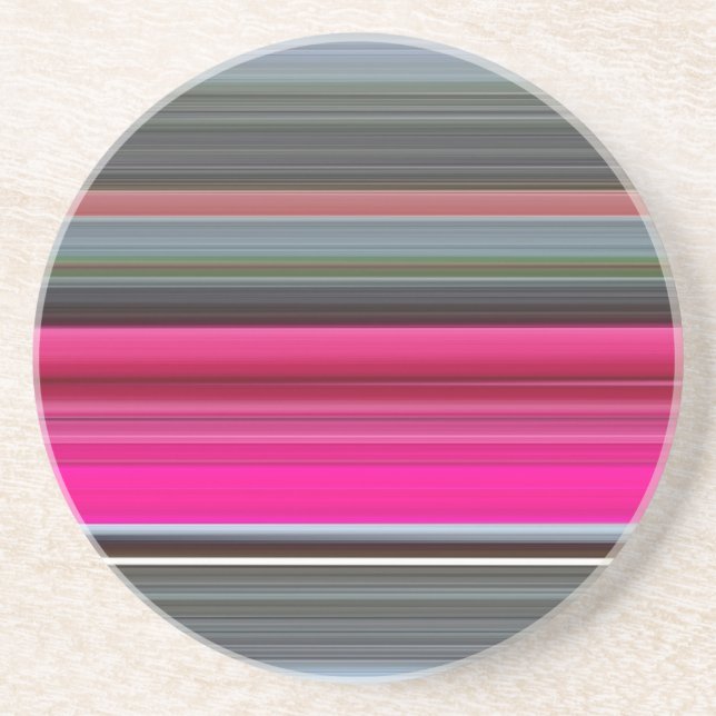 Abstract #1: Cerise and gray Drink Coaster (Front)