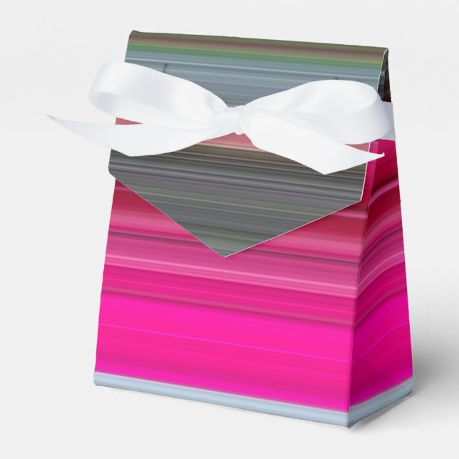 Abstract #1: Cerise and gray Favor Boxes (Front Side)