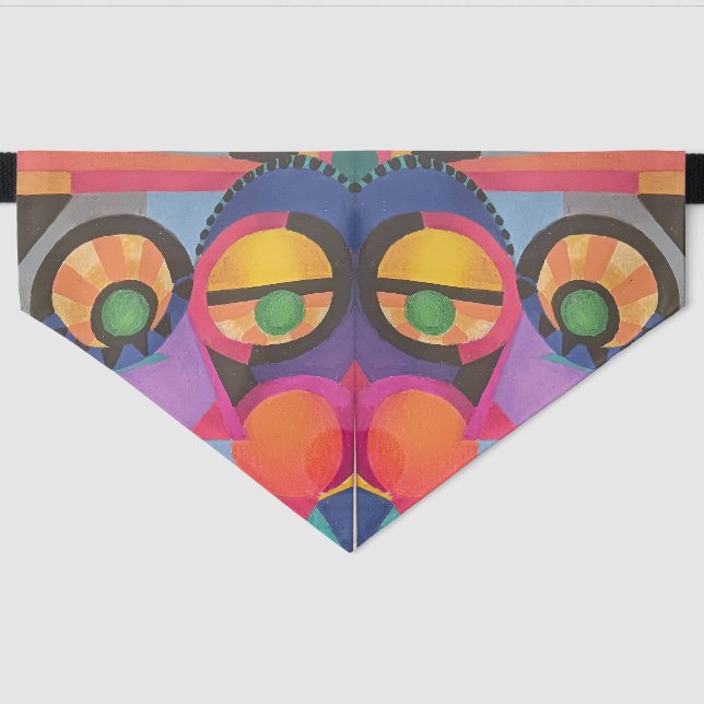 Abstract #1 Doggy Bandana and Collar Pet Bandana Collar (Front)