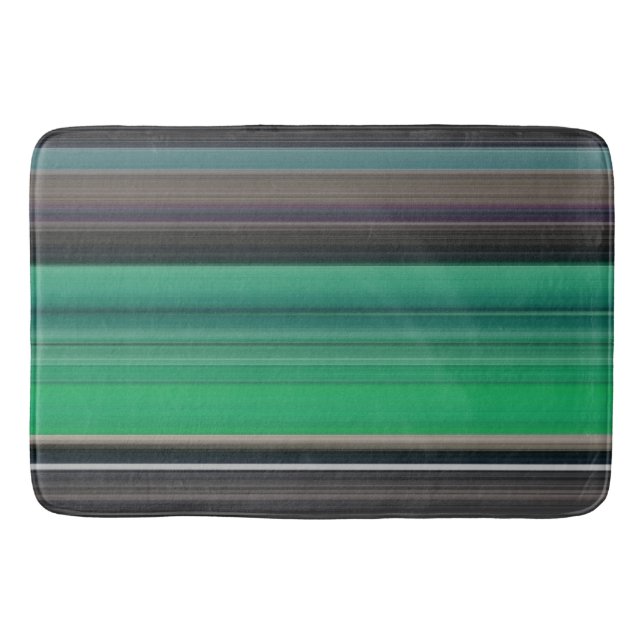 Abstract #1: Green and gray Bathroom Mat (Front)