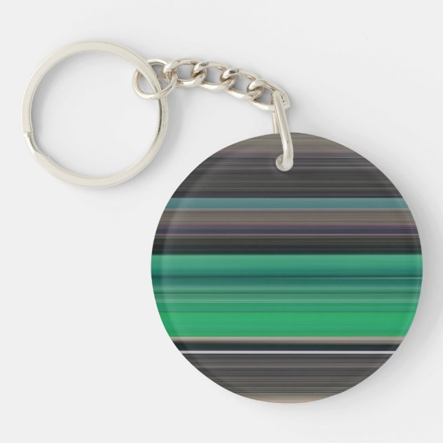 Abstract #1: Green and gray Keychain (Front)