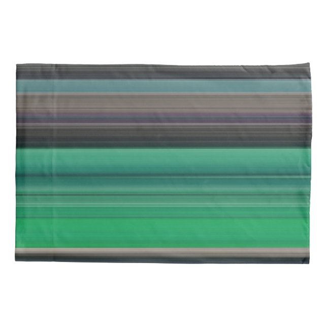 Abstract #1: Green and gray Pillowcase (Back)