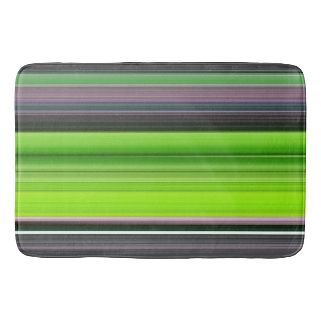 Abstract #1: Lime and gray Bathroom Mat (Front)