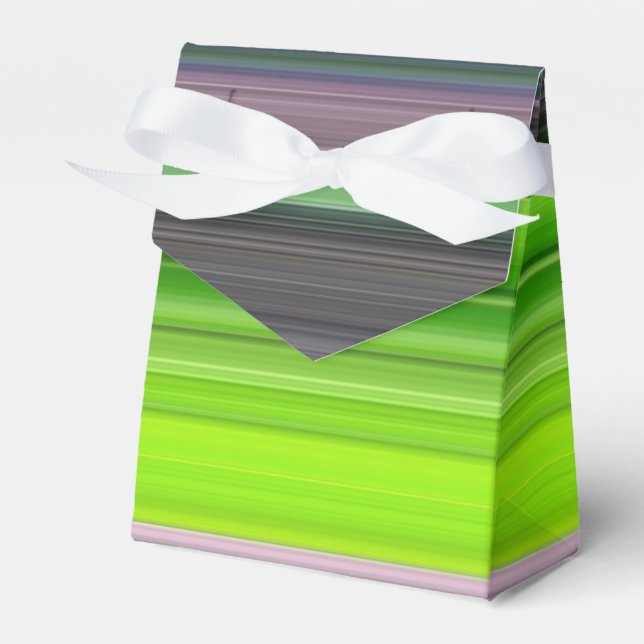 Abstract #1: Lime and gray Favor Boxes (Front Side)