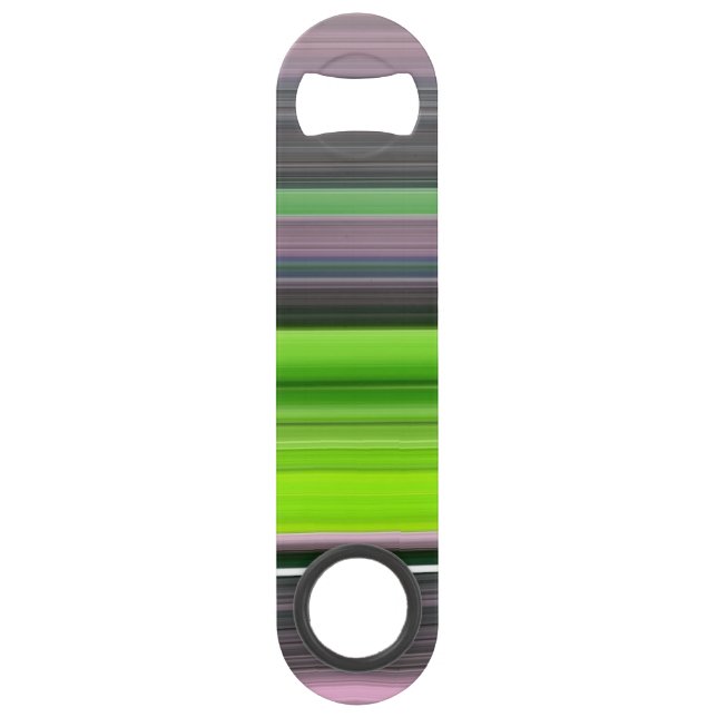 Abstract #1: Lime and gray Speed Bottle Opener (Back)