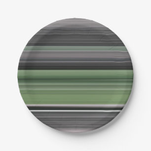 Abstract #1: Olive green and gray Paper Plates