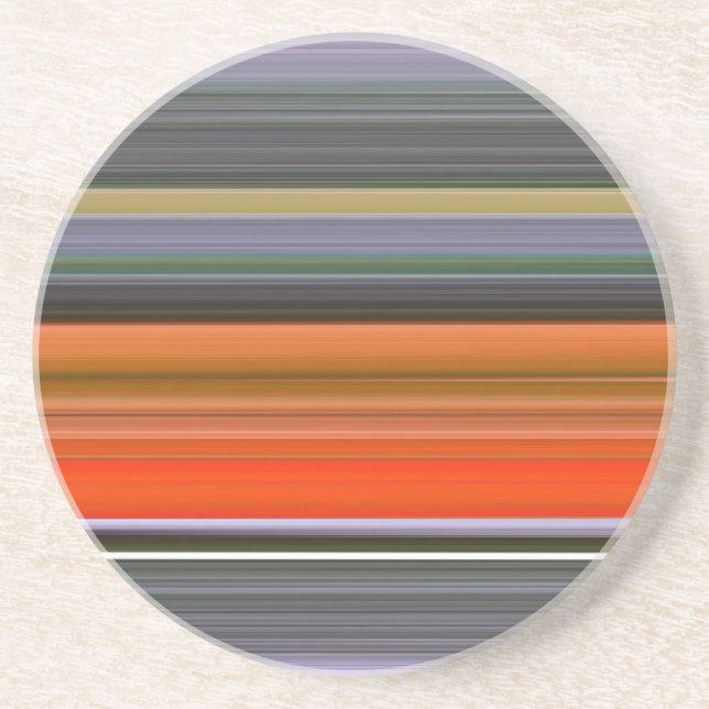 Abstract #1: Orange and gray Drink Coaster (Front)