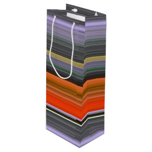 Abstract #1: Orange and gray Wine Gift Bag