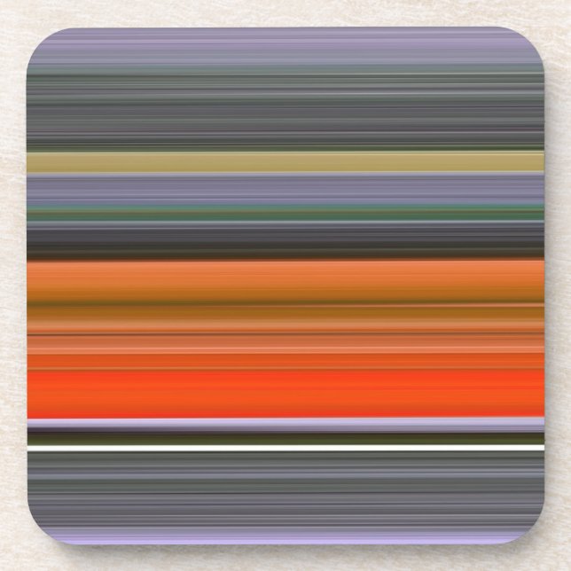 Abstract #1: Orange and grey Beverage Coaster (Front)