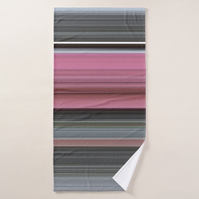 Abstract #1: Pink and gray Bath Towel (Bath Towel)
