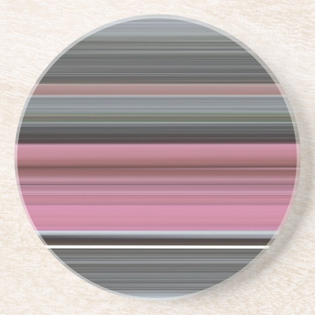 Abstract #1: Pink and gray Drink Coaster (Front)