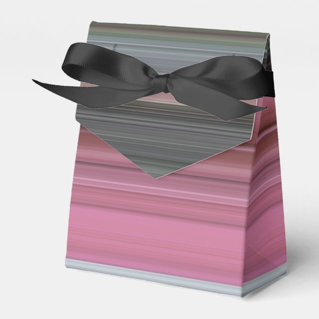 Abstract #1: Pink and gray Favor Boxes (Front Side)