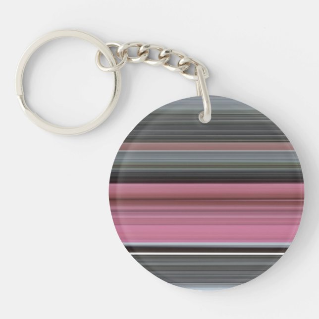Abstract #1: Pink and gray Keychain (Front)