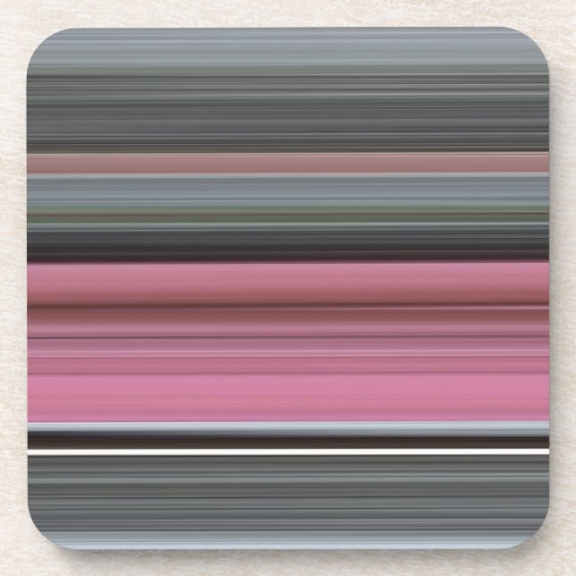 Abstract #1: Pink and grey Drink Coaster (Front)